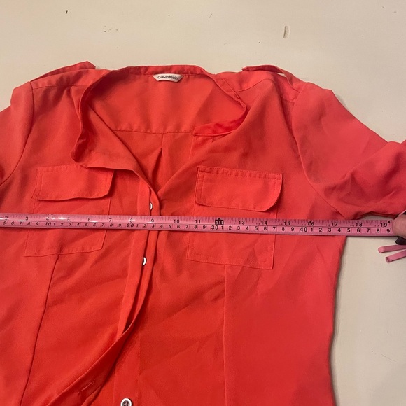 Calvin Klein Coral Button down shirt - Picture 6 of 6